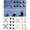 4 Sets Reuseable Nail-free Metal Waist Buckle Fixed Jeans Adjustable Button- 4 Colors