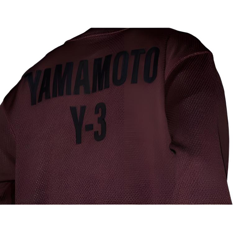 Y-3 FW21 Back Logo Mesh Pullover Long Sleeve T-Shirt Men Tops Brown GK4354