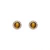 Korean Exquisite Tiger Eye Stud Earrings: Retro & High-End Niche Design