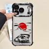 Coque de téléphone pour iPhone 16 15 14 Plus 17 Air 13 12 11 Pro Max 16e Housse souple Sport Course JDM Drift Voiture