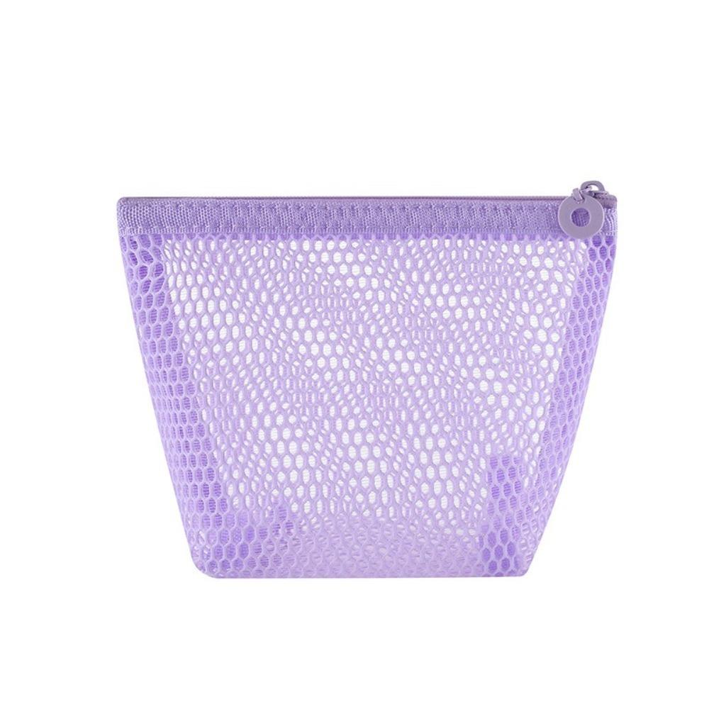 New Mesh Cosmetic Bag Portable Mini Mini Wallet Pouch Transparent Zipper Coin Purse Travel