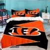 Bengals Team Logo Artwork 3pcs Bedding Set,Including 1pc Duvet Cover And 2pcs Pillowcases Perfect Gift for Christmas,Ideal for Bedroom, Dormitory