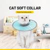 Cat Cone Collar Stop Licking Adjustable Ribbing Neck Recovery Collar