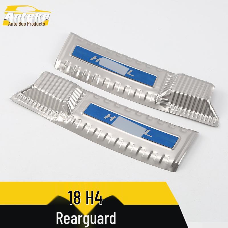 Stainless Steel Rear Guard Plate for 18 H4 Models: Tailgate Trunk Protector
