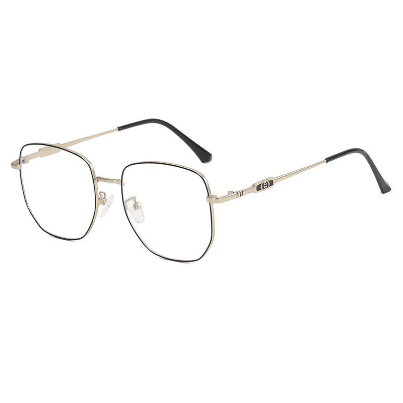 New Sven metal myopia glasses frame men can be equipped with optical myopia frame men's large frame anti-blue light flat mirror HC