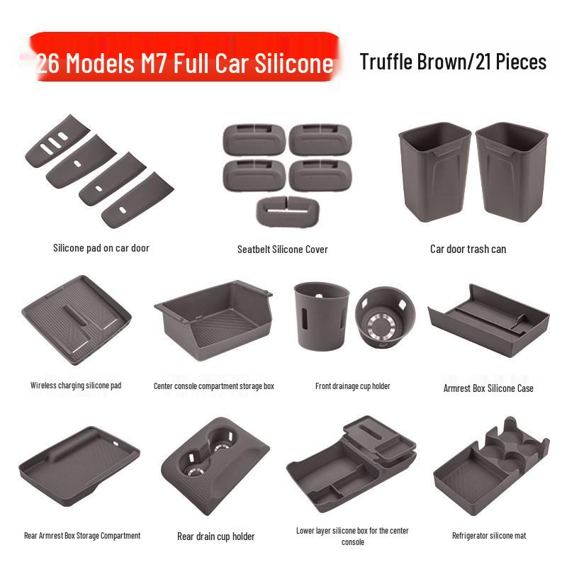 Essential Silicone Mat Set for AITO M7, M8, M9 Interior Decoration - Fits 26 Models