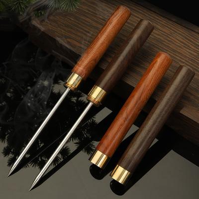 Nerezový trn na led s bezpečnostním krytem Dřevěná rukojeť Nástroj na rozbíjení ledu pro kuchyňské bary Pikniky Camping