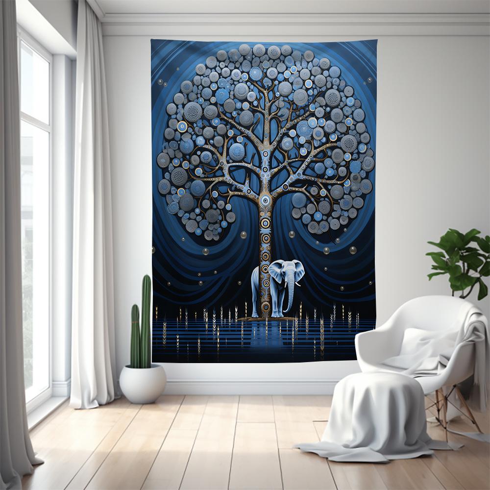 Elephant series room wall tapestries animal tapestries planet tapestry background fabric bedside wall tapestry carpet