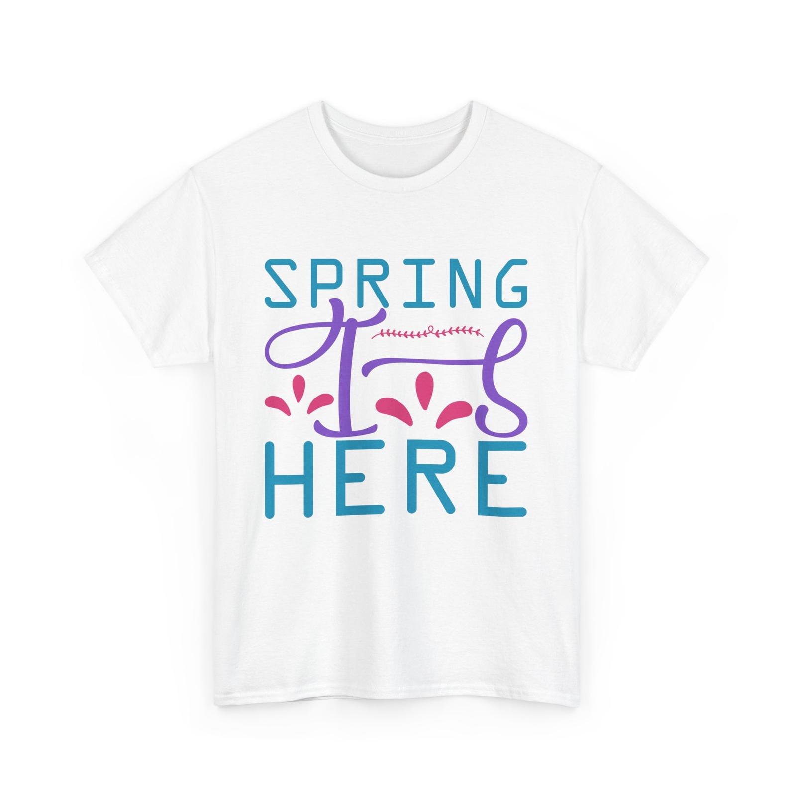 Joyful Spring T-Shirt Happy Season & Floral Delight Tee Spring Shirt M