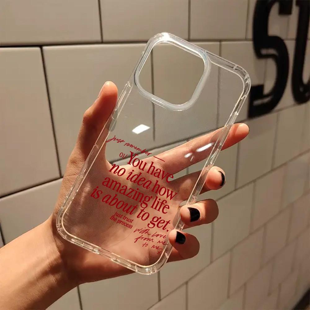 Red Valentines Quote Aesthetic Christian Clear Case Cover for iPhone 17 Pro Max Cases iPhone 16 11 12 13 14 15 7 8 Plus XS XR X