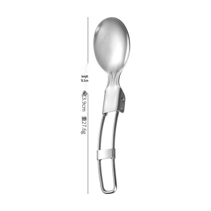 Portable 304 Stainless Steel Folding Cutlery Set: 3-Piece for Students & Outdoor Use