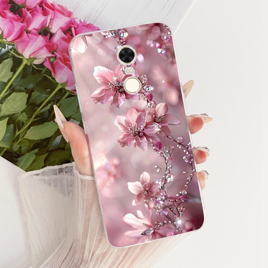 For Xiaomi Redmi 5 Plus Redmi5 Phone Case Luxury Flower Butterfly Cartoon Bow Pattern Back Cover Soft TPU Silicone Bumper