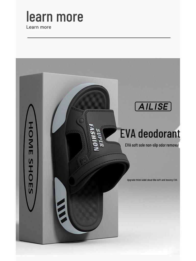 2025 Men's Summer Driving Sandals: Wear-Resistant, Soft Sole, Two-Way, Non-Slip Casual Footwear