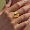Angel Wing Stackable Feather Ring, Women's Fashion Jewelry Party Eye Catching Accessory, Commemorative Gift Jewelry.
