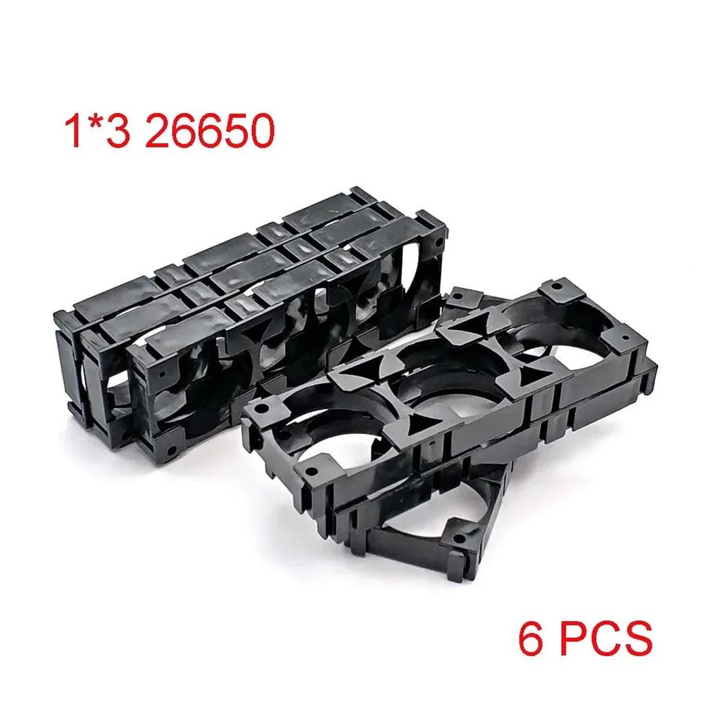 1*2 1*3 26650 26700 26800 Battery Holder Bracket Lithium Battery Plastic Bracket Fixed Bracket DIY Battery Pack Diameter 26.3mm