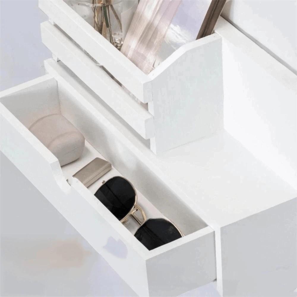 Solid Wood Wooden Wall Mounted Storage Rack Multiple Hooks Simple Design Wall-Mounted Storage Rack Natural Appearance