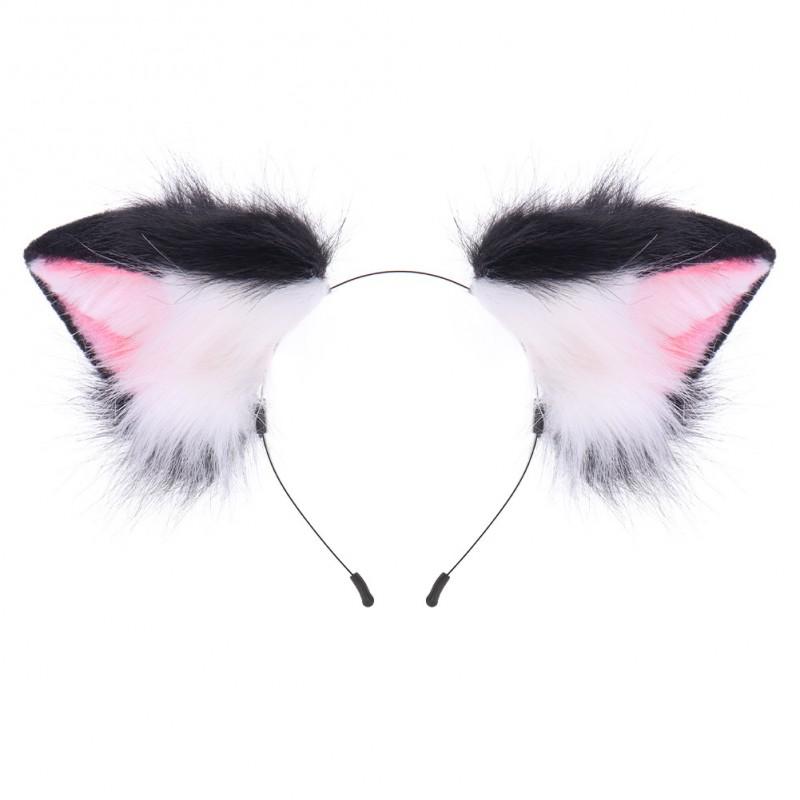 Adjustable Cat Ear Headband Women Girls Kawaii Anime Cosplay Accessory Handmade Animal Ears Hairband