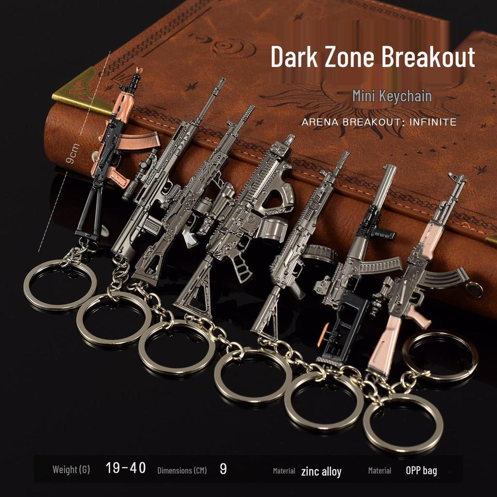 Dark Zone Mini Gun Keychain: AEK, AKM, AKS74U, RPK16, T88 Sniper, VSS Models