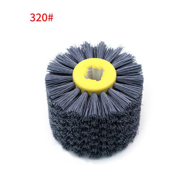 120*100*19mm Multi Grit Abrasive Wire Drawing Tool Nylon Wire Drawing Wheel Abrasive Wire Brush for Wood Furniture Polishing
