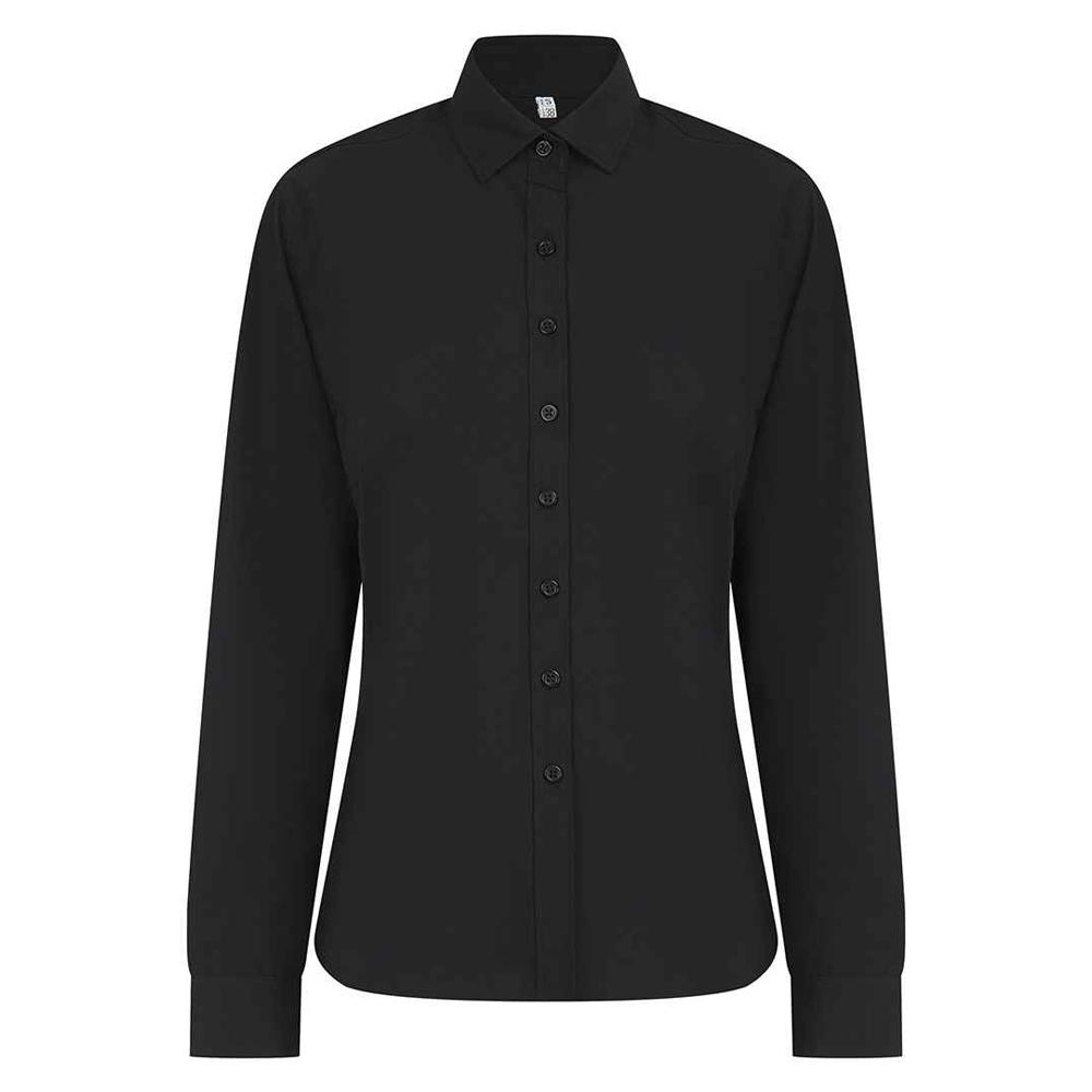 Henbury Damen Baumwolle CoolPlus Langarm Formales Hemd