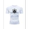 Men'S Cherry Blossom Print Compression T-Shirt, Quick Dry Short Sleeve Gym Workout Tee, Japanese Style Athletic Fitness Training Top