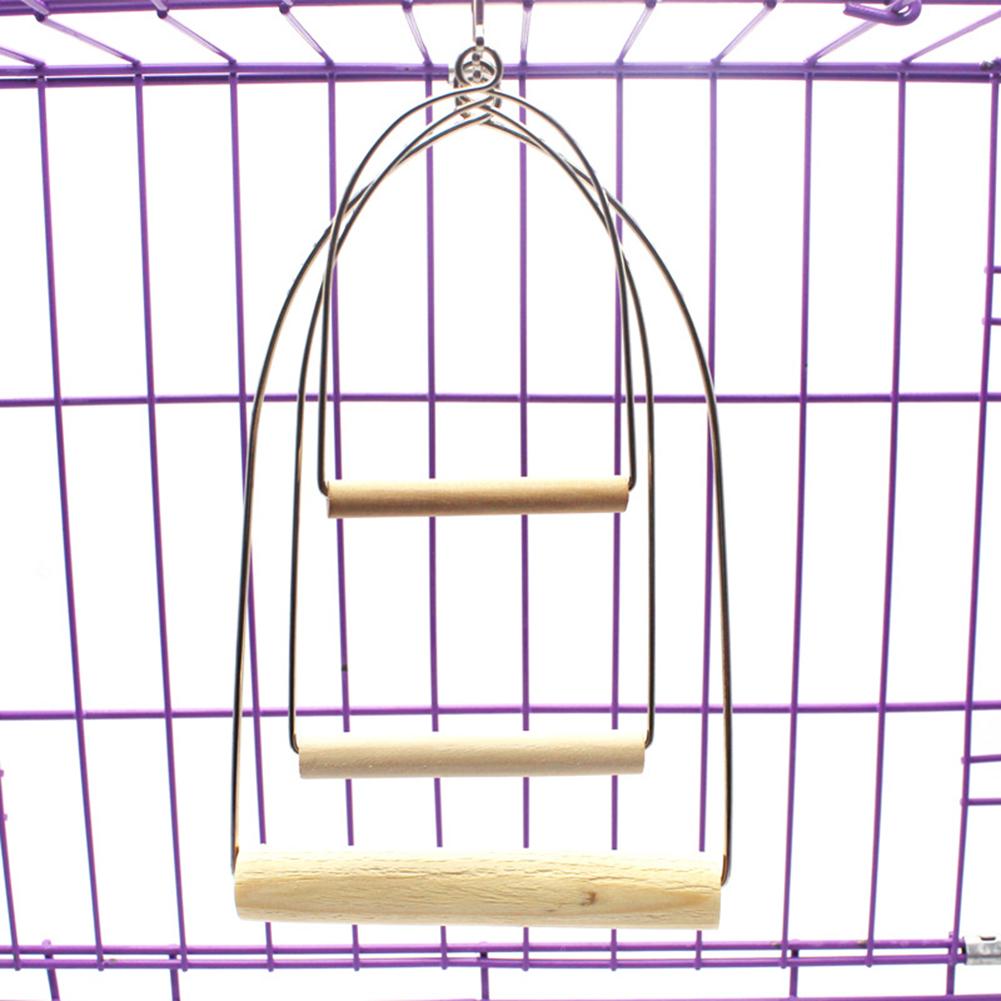 Parrot Wooden Perch Safe Healthy Training Stand Hanging Swing Toys Bird Supplies To Relieve Boredom