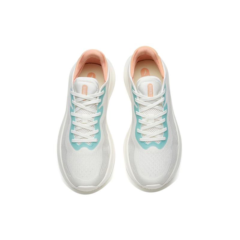 Anta Vielfalt Trainingskollektion Trainingsschuhe Damen Niedrig geschnitten Elfenbeinweiß/Fluss-Aqua-Blau Sneaker 122237718-5