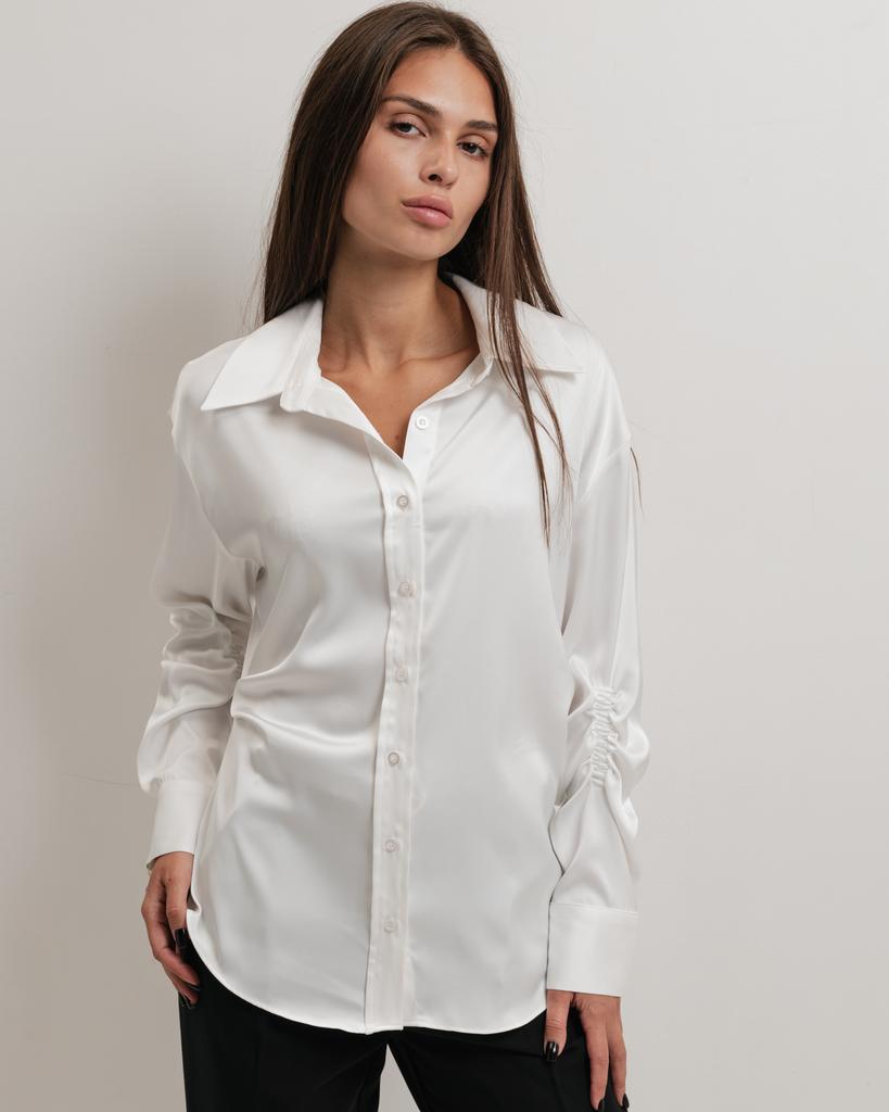 Рубашка с рукавами со сборкой Modalinda 46353 36 белая