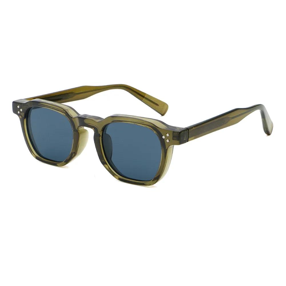 Vintage Rivet Oval Sunglasses Women Men Luxury Leopard Print Anti Blue Light Eyewear Fashion Sun Glasses