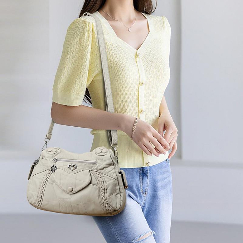 Damen Einzelschultertasche 2025 Sommer Weiches Leder Designer Handtasche Marken Tragetasche Große Kapazität Lässige Damenhandtaschen