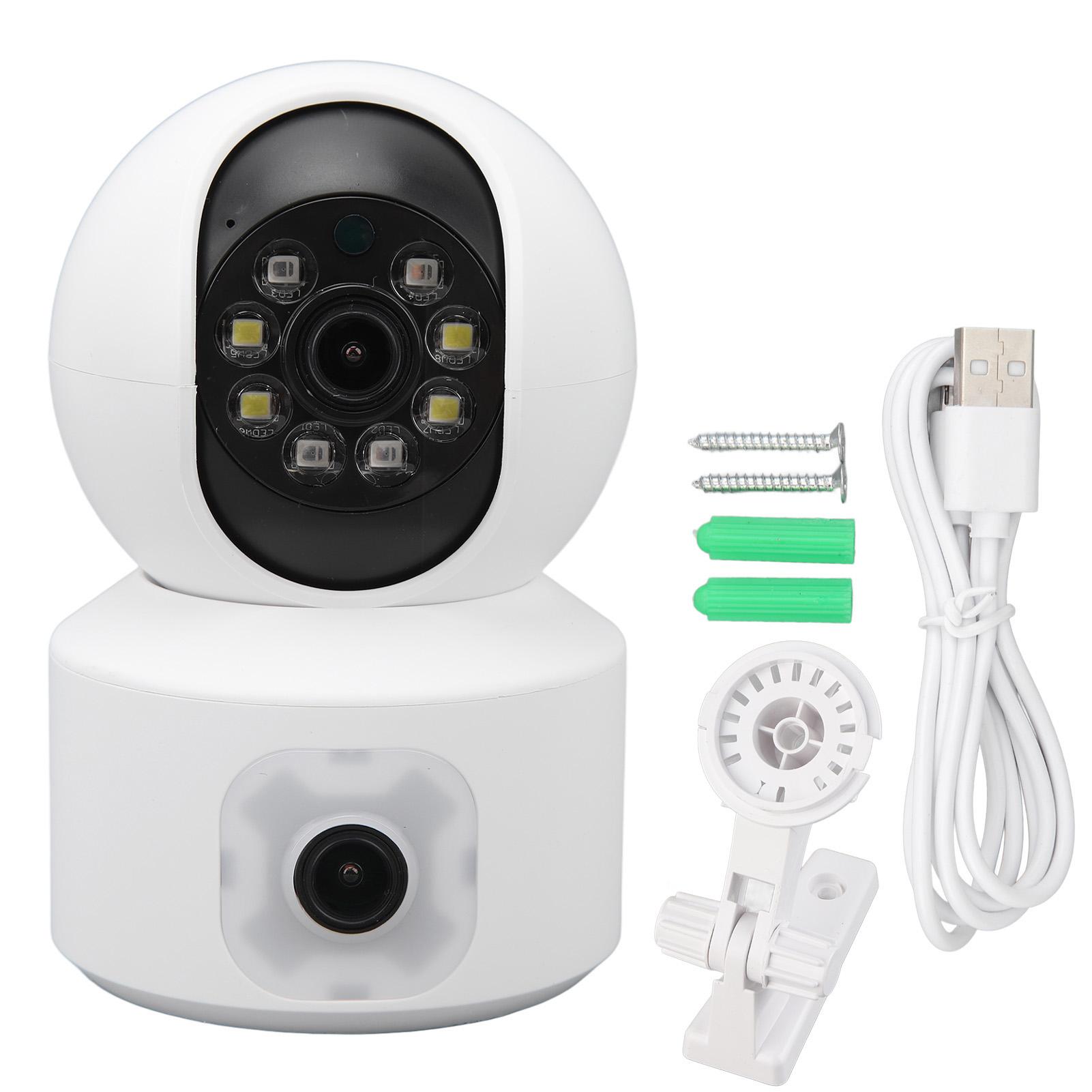 

WiFi Dual Lens Security Camera HD Wireless Home Camera with Wide Angle Night Vision Motion