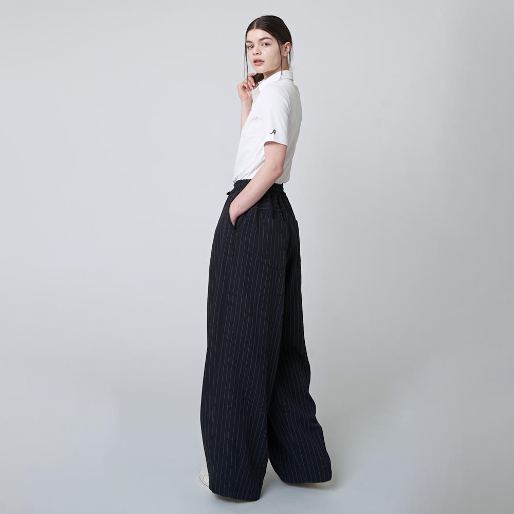 ATHPLATFORM Au41Pt11 Striped Wide Pants_Dark Navy