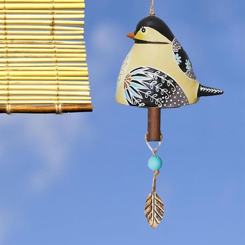 Für Wandfenster Tür Hängende Dekoration Einweihungsgeschenk Windspiel Harz Süßer Vogel Windglocke Hängende Ornamente Vogelglocken Windspiele