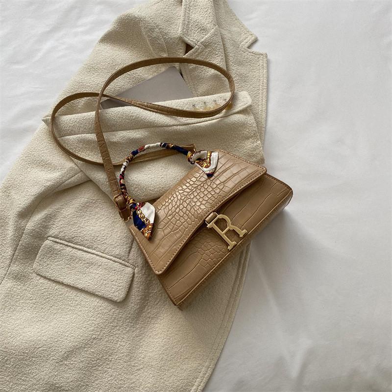 Modern Chic Pu Leather Shoulder Bag For Women 2023 Small Square Crossbody Purse хаки