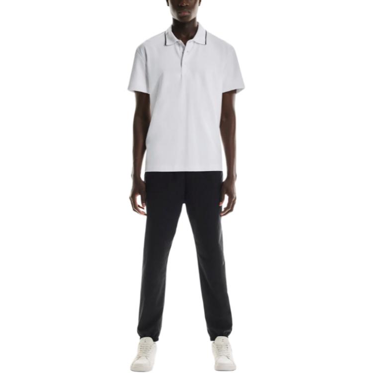 On Polo Shirts Men's White Polo Collar Moderate 1MF30390069