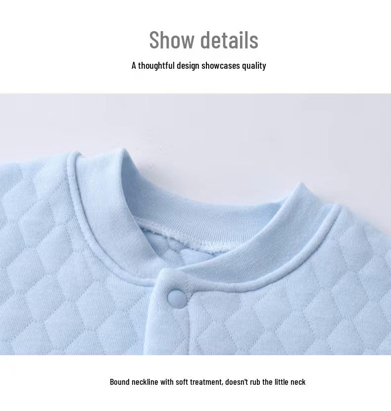 Class A Baby Clothes: Three-Layer Cardigan & Boneless Split Underwear Set for Boys and Girls - Perfect for Spring, Autumn, and Winter