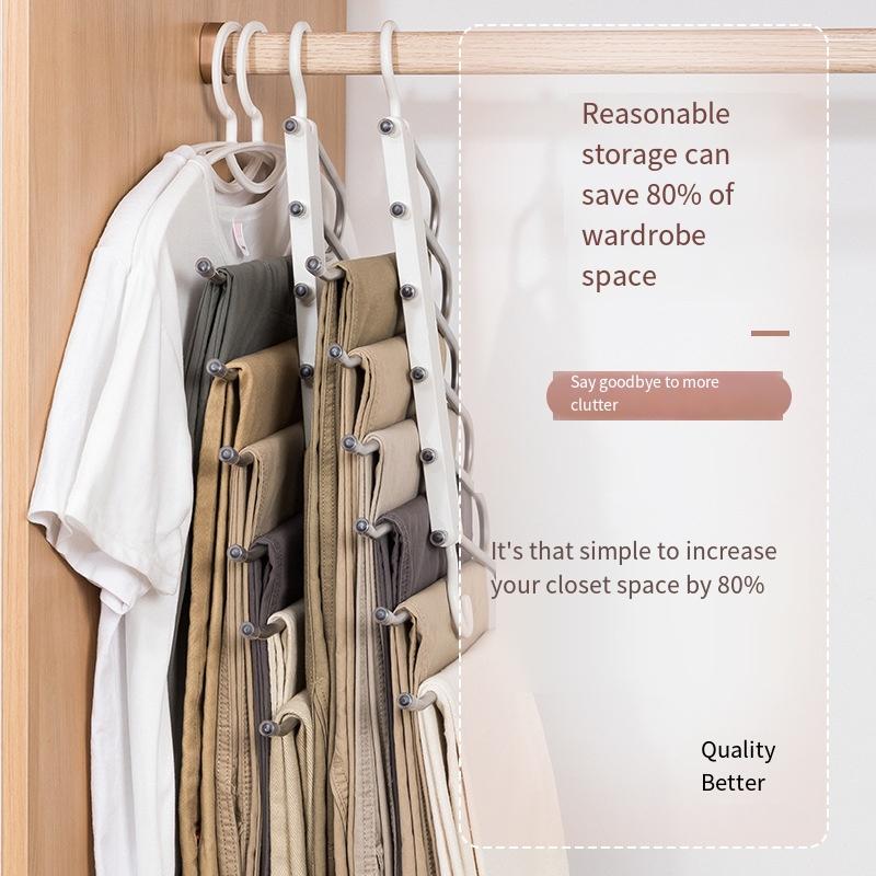 1PC Multifunctional Children's Hanger Non-slip Bold Traceless Household Pants Hanger Folding Clothing Store Pants Clip