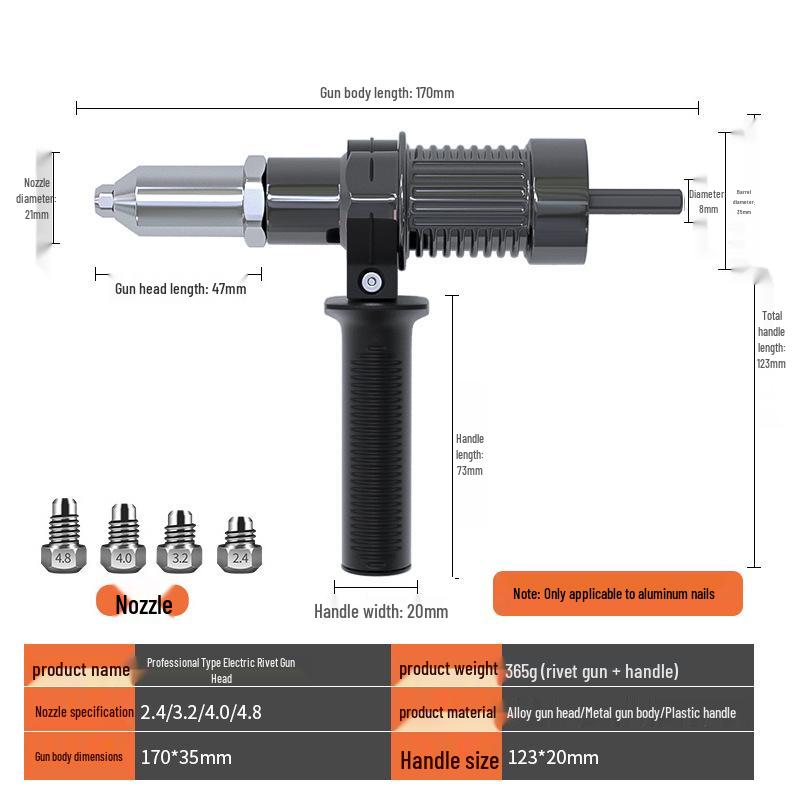 Electric Drill Rivet Gun Adapter - Upgraded Riveting Tool