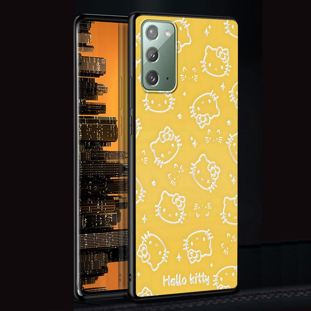 Hello Kitty Lovely Case for Samsung Galaxy Note 20 Ultra 10 Plus 9 8 TPU Phone Cover Note 10 Lite Black Soft Shell Funda Capa