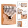 uxcell 21-Key Thumb Piano, Brown Mini Portable Finger Piano, Solid Koa Wood with Floral Handrails, Tuning Hammer, and Gift Sheet Music Learning