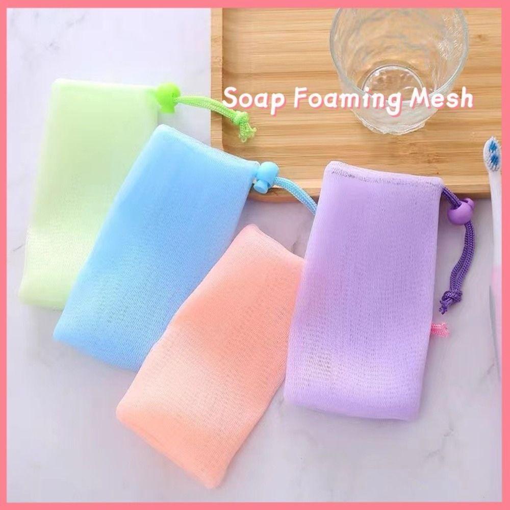 Body Facial Cleaning Tool Foam Net Shower Soap Sack Saver Pouch Bubble Foam Net