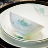 Tangshan Bone China Bowl Set: Rice, Soup, Noodle Bowls & Plates with Chopsticks - Perfect Housewarming Gift