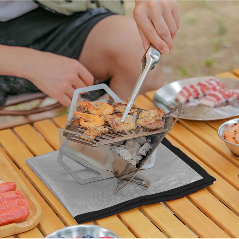 ZISIZ Fiberglass Fire Blanket and BBQ Grill Mat