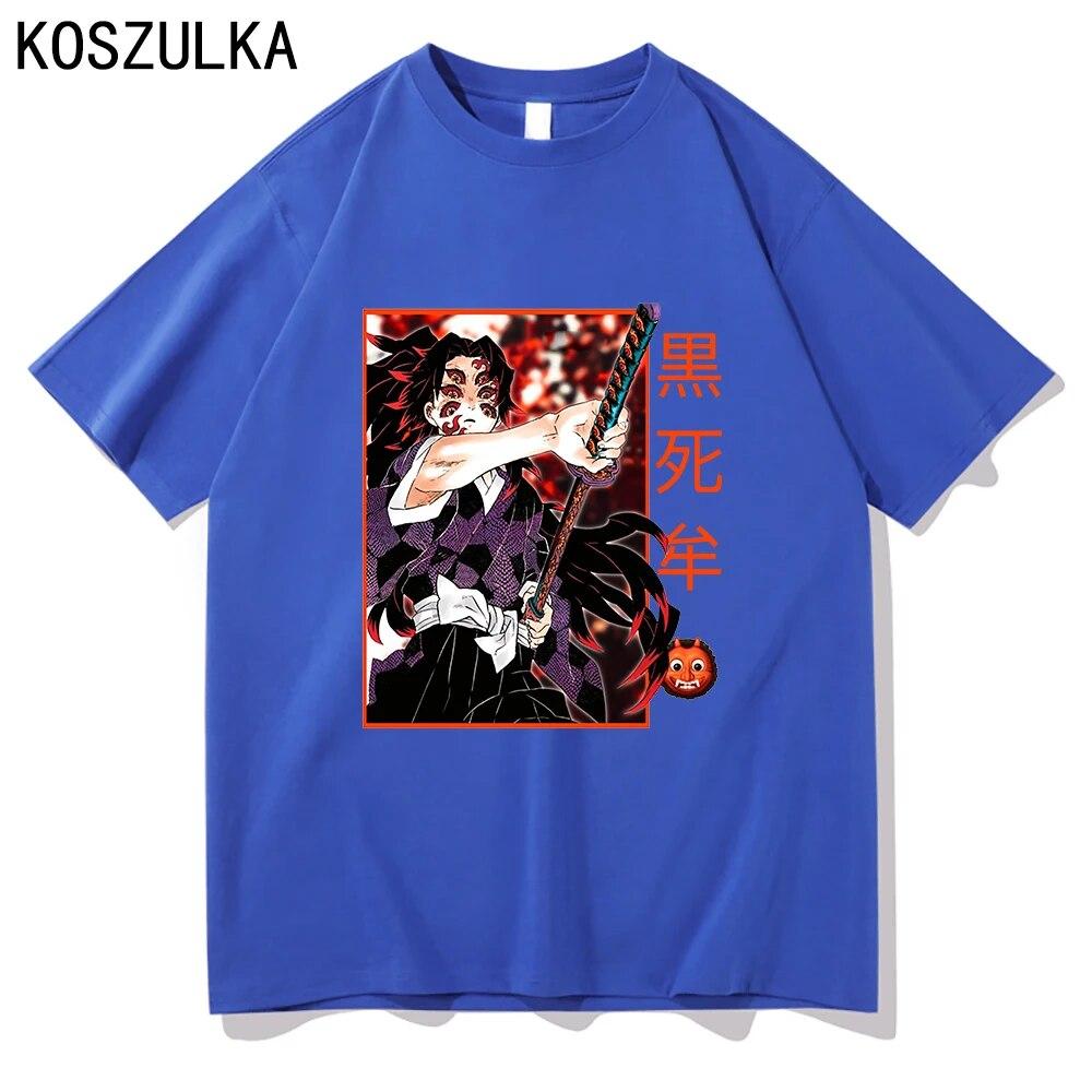 Demon Slayer Muichiro Tokito T-shirt Cotton Tee Shirt Summer T Shirts Kokushibo Clothes Sudaderas Unisex/women Hip Hop Sweatshirts Unisex