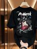 2025 Vintage Electronic Guitar Summer Fashion Model 100 Cotton Round Neck Cool Versatile Adults Men Daily Life Soft Breathable