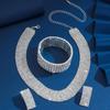 Source Fashion Claw Chain Loop Rhinestone Necklace Earrings Set Dinner Dress Collarbone Chain Necklace Women