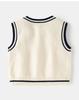 Small and Medium-sized Boys and Girls College Style Knitted Vest Autumn New Children's Contrasting Colors Outside Wearing Sleeveless Sweater Vest