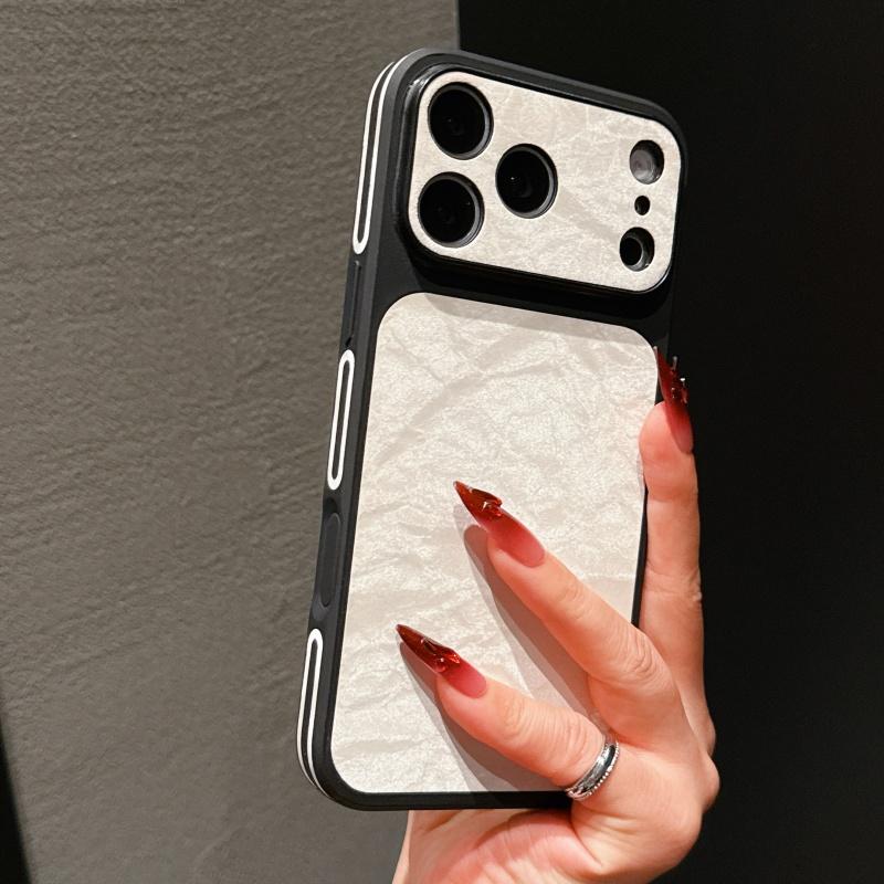 

Luxury Snow Mountain Pattern Bumper Case for iPhone 17 16 15 14 13 Pro Max Shockproof Large Camera Matte Frosted Phone Cover iPhone 13