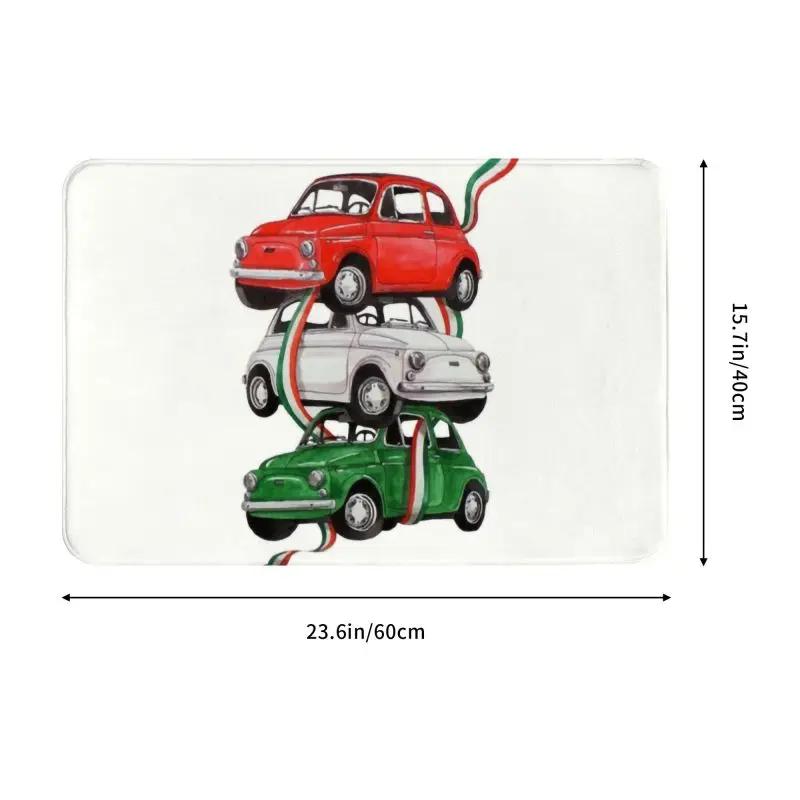 Tappetino Vintage Bandiera Italiana per Portiera Auto Tappetino Antiscivolo per Bagno Cucina Camera da Letto Balcone Ingresso Pavimento Tappeto