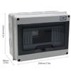 8-Way IP65 ABS DIN Rail MCB Distribution Box with Transparent Cover, for Indoor Wall Circuit Breakers